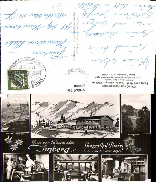 578800, Multi-image Ak Steibis Allgäu Imberg Mountain Inn Pension Cable Car Guest Room