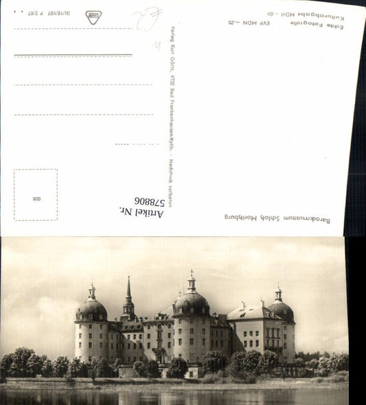 578806,Foto Ak Schloss Moritzburg Gemeinde Moritzburg b. Dresden