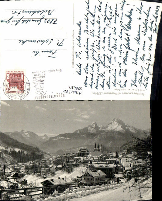 578810, Berchtesgaden with Watzmann and Steinernes Meer, winter view, pub O. Beer