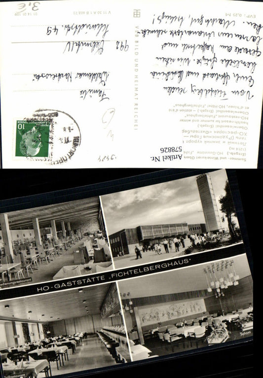 578826,Mehrbild Ak Oberwiesenthal HO-Gaststätte Fichtelberghaus Innenansicht