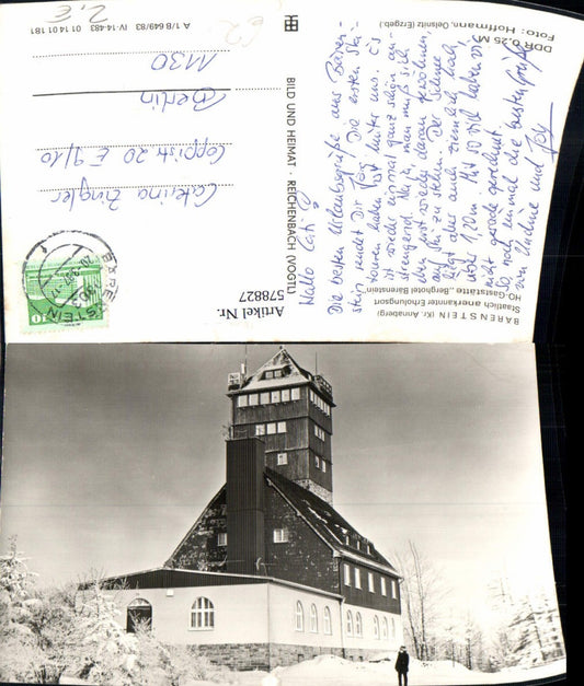 578827,Foto Ak Bärenstein HO-Gaststätte Berghotel Bärenstein