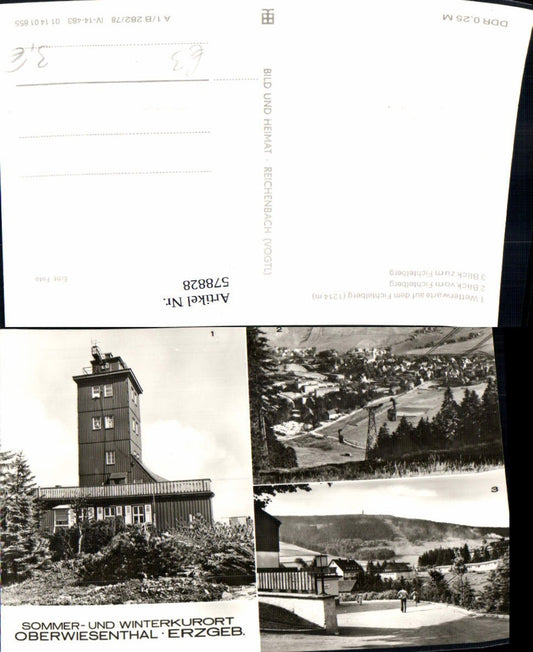 578828,Mehrbild Ak Oberwiesenthal Wetterwarte Blick v. Fichtelberg