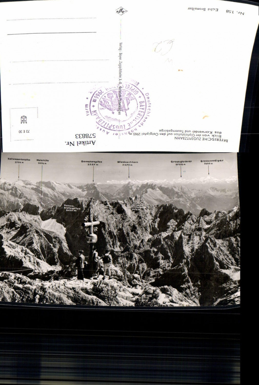 578833, Photo: Bavarian Zugspitze Railway, view from the summit station near Garmisch-Partenkirchen, summit map