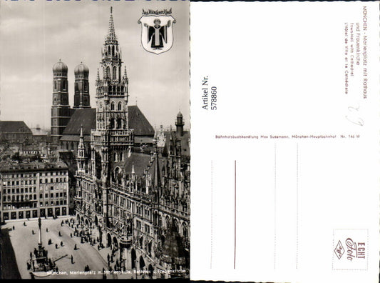 578860, Munich Marienplatz with Town Hall and Frauenkirche