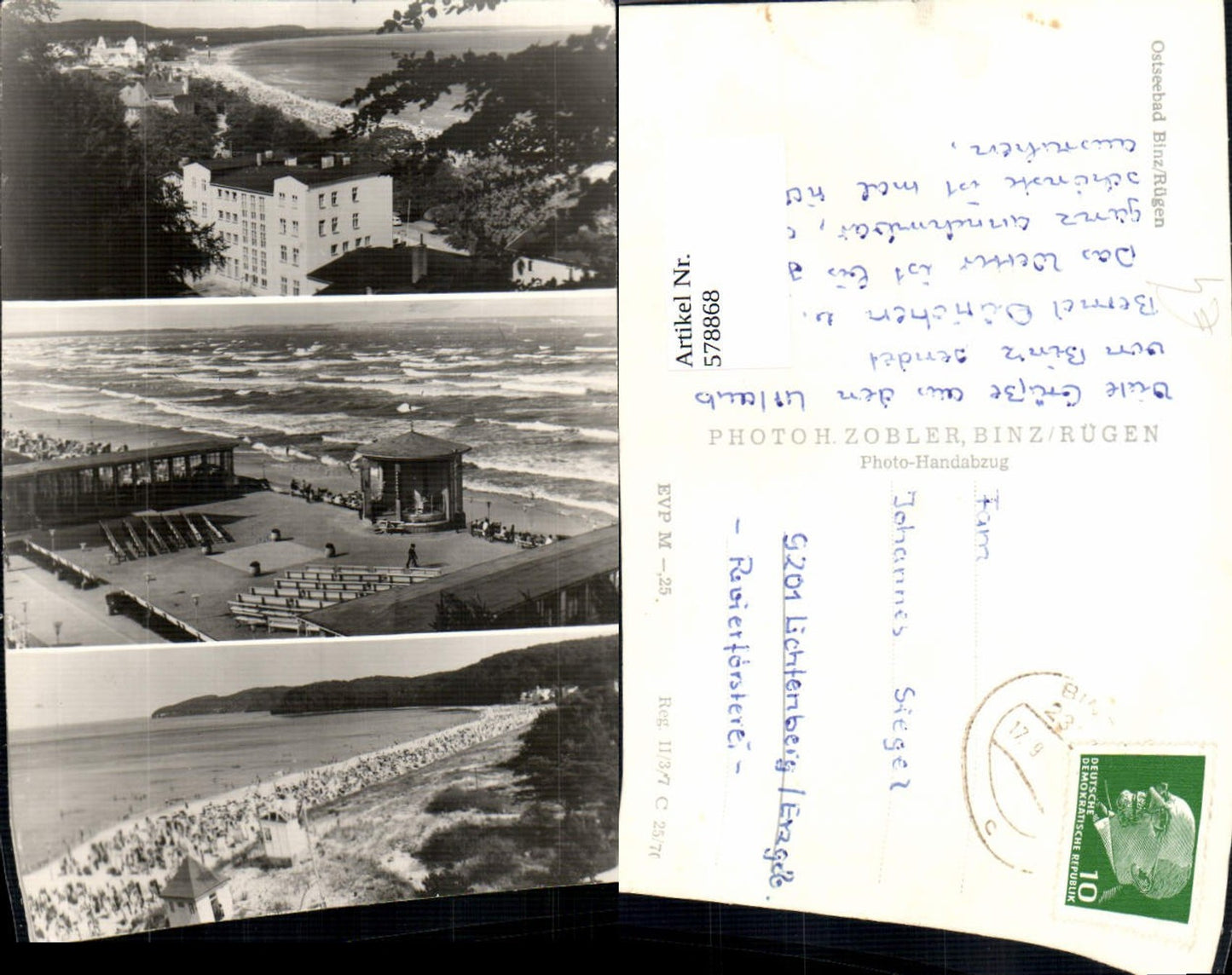 578868,Mehrbild Ak Binz Rügen Strandleben Küste Musikpavillon