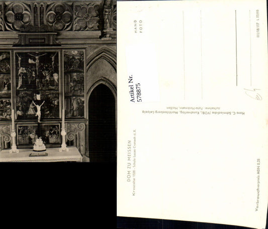 578875,Foto Ak Meissen Meißen Dom Kreuzaltar
