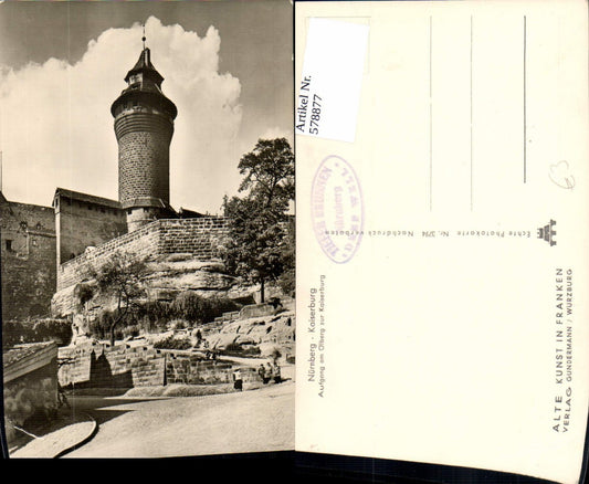 578877, Photo Postcard Nuremberg Imperial Castle Ascent from Mount of Olives to Imperial Castle