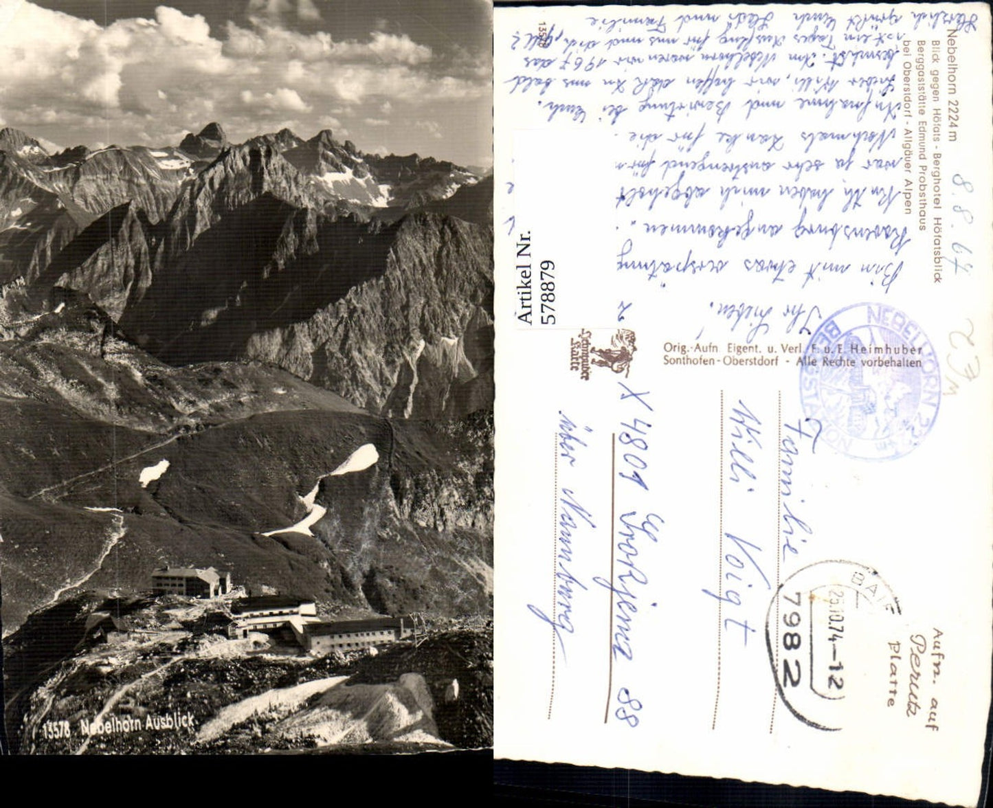 578879,Nebelhorn Blick geg. Höfats Edmund-Probst-Haus b. Oberstdorf Allgäu