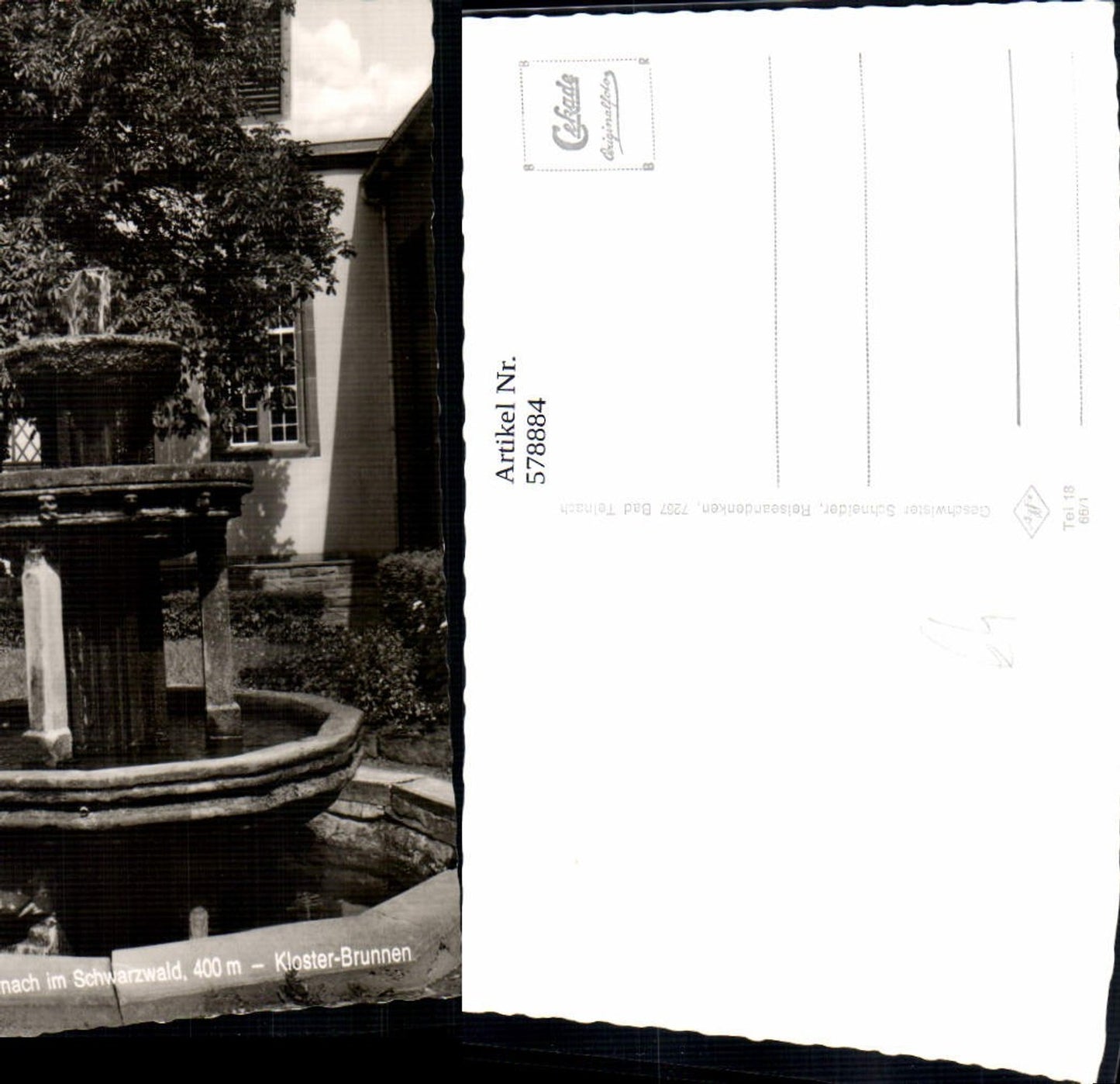 578884, Photo Ak Bad Teinach-Zavelstein in the Black Forest Monastery Fountain
