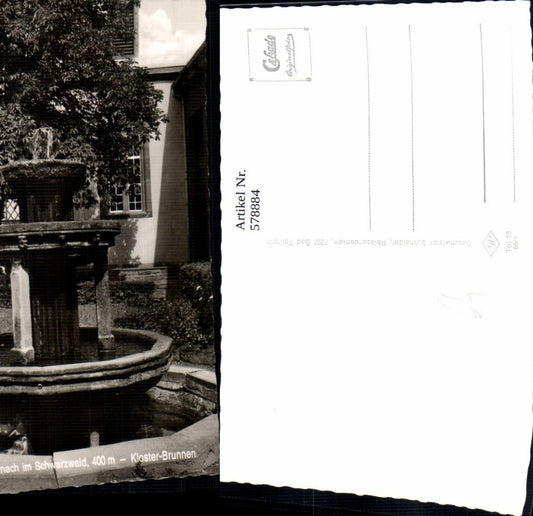 578884, Photo Ak Bad Teinach-Zavelstein in the Black Forest Monastery Fountain