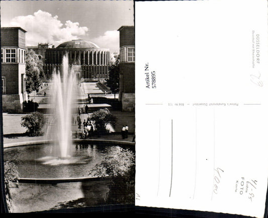 578895,Foto Ak Düsseldorf Ehrenhof m. Rheinhalle