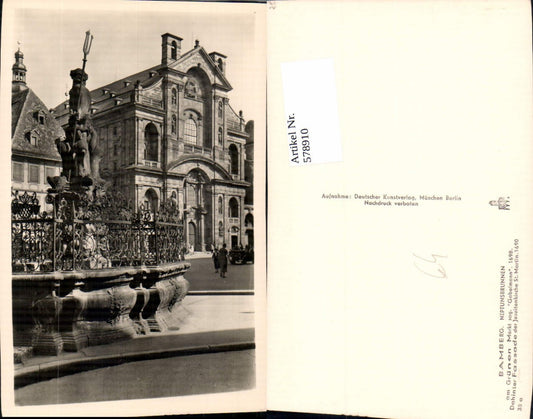 578910, Bamberg Neptune Fountain at Grüner Markt Gabelmann