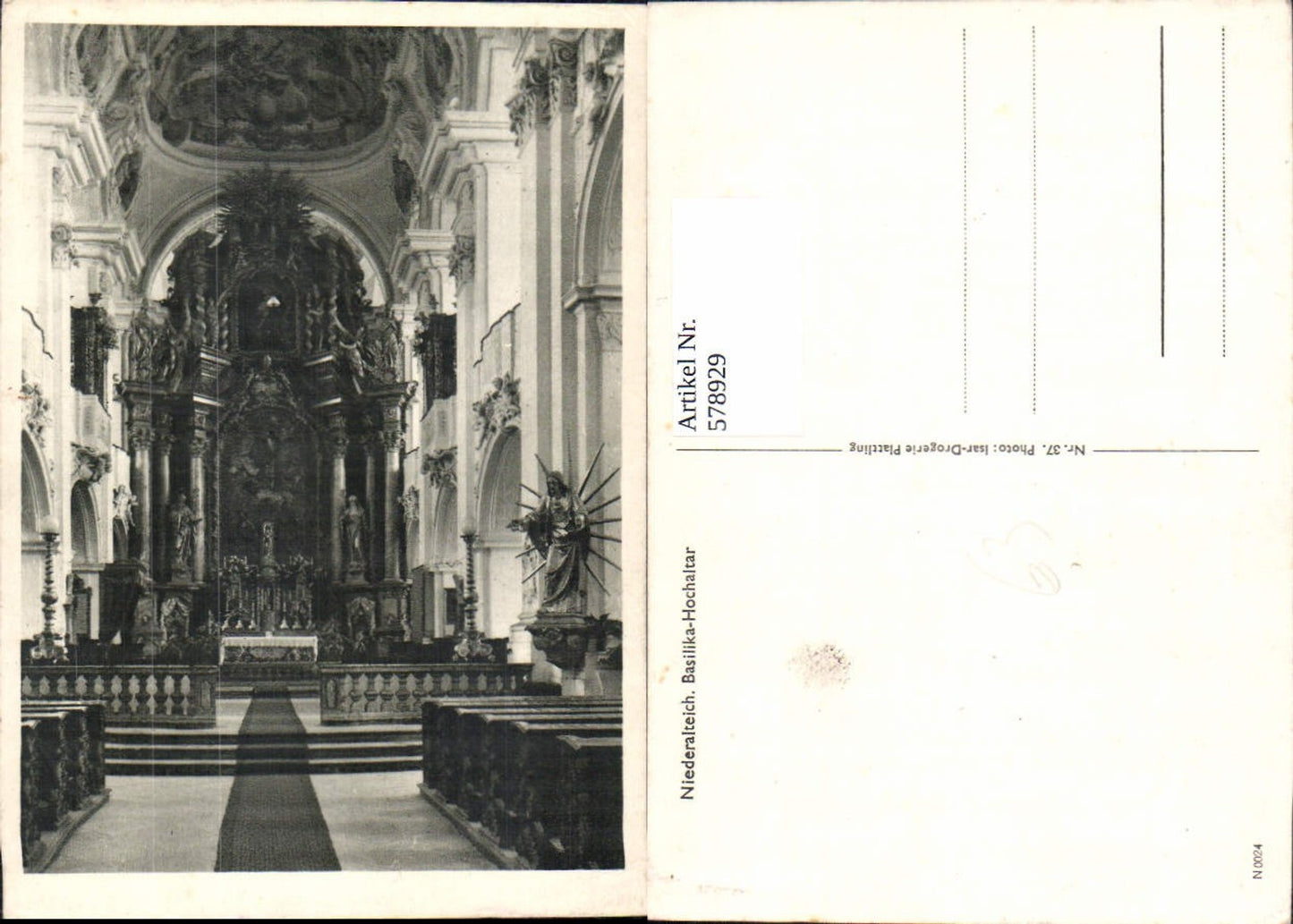 578929,Niederalteich Basilika Hochaltar Altar