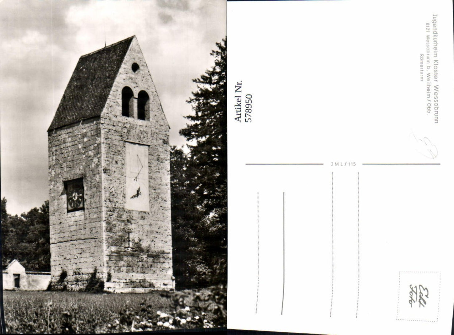 578950,Wessobrunn b. Weilheim Römerturm Kloster Wessobrunn
