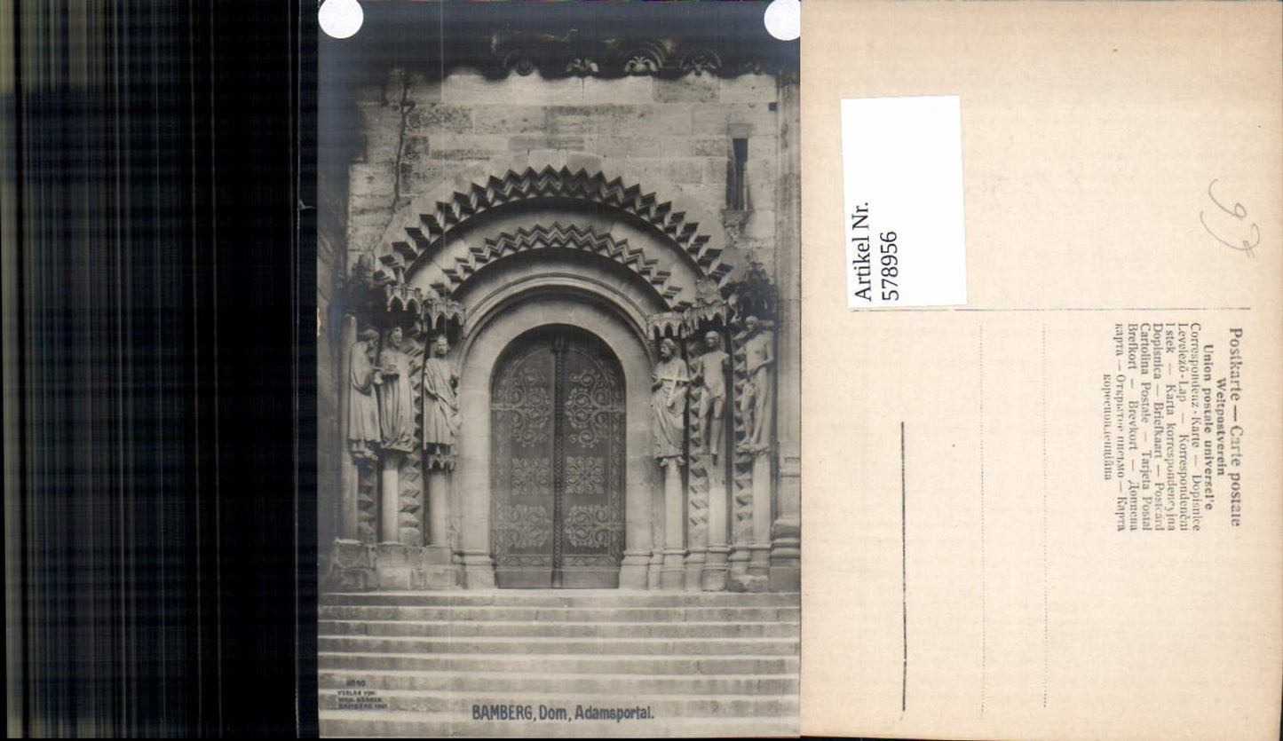 578956,Bamberg Dom Adamsportal pub Wilh. Kröner 40