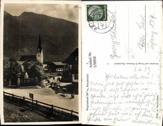 578958, Photo Ak Bayrischzell Almabtrieb Brauchtum