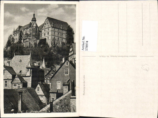 578974,Marburg Lahn Ansicht m. Schloss