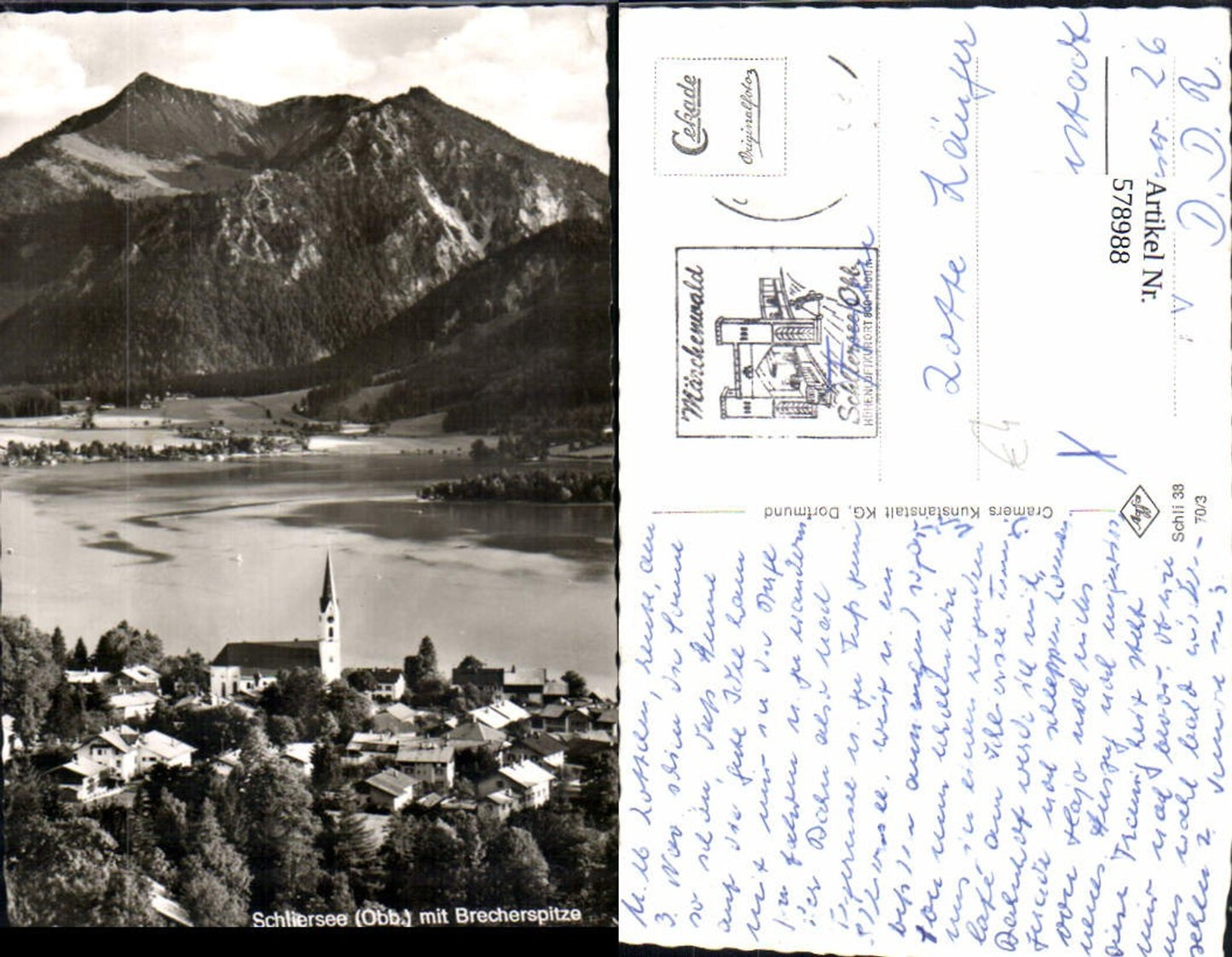 578988, Photo Ak Schliersee with Brecherspitze