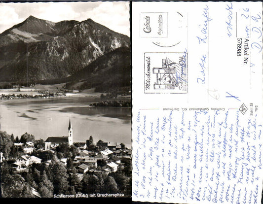 578988, Photo Ak Schliersee with Brecherspitze