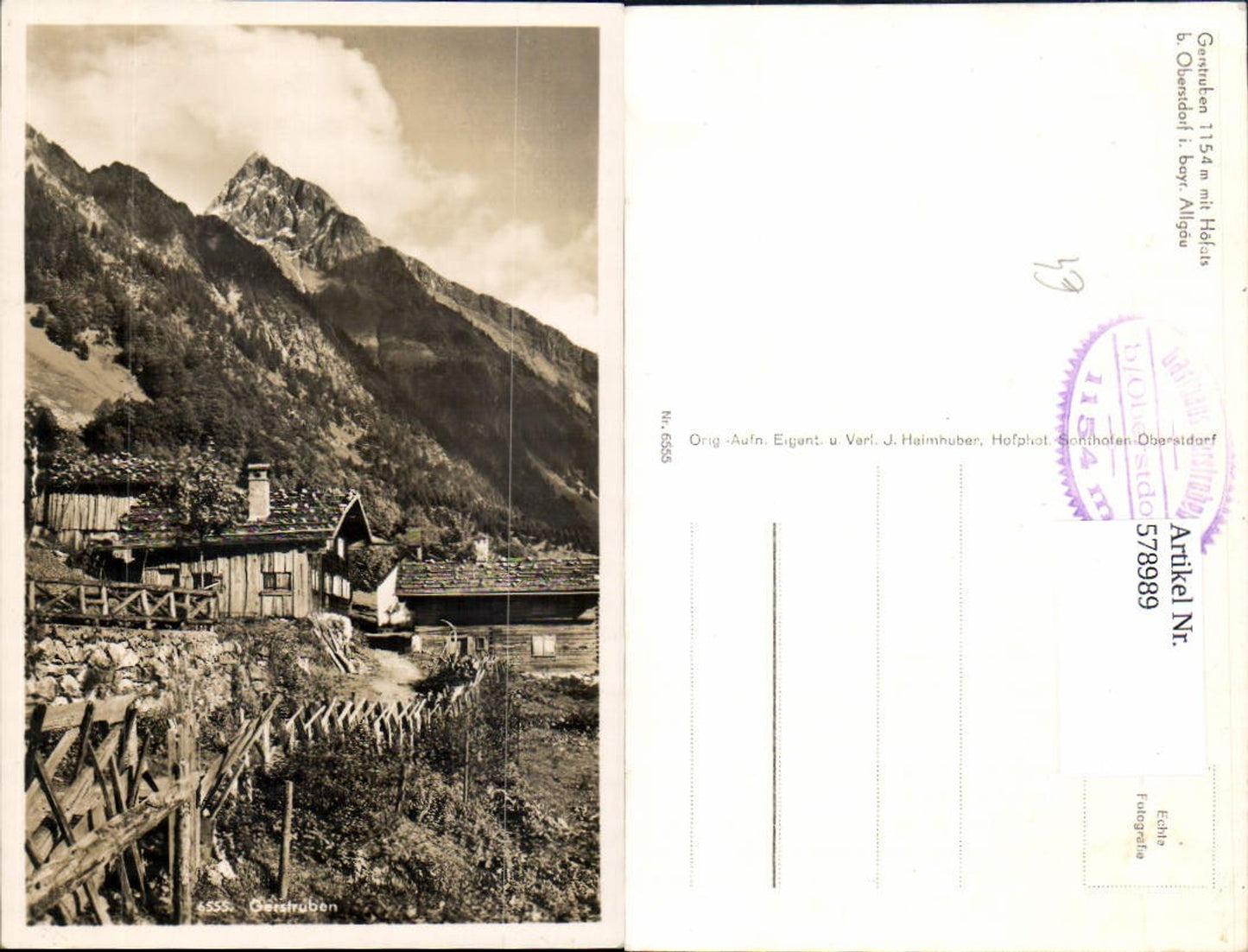 578989, Photo Ak Gerstruben i. Höfats b. Oberstdorf Allgäu