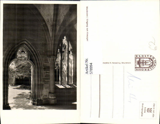 578994, Maulbronn Entrance to the cloister garden Monastery