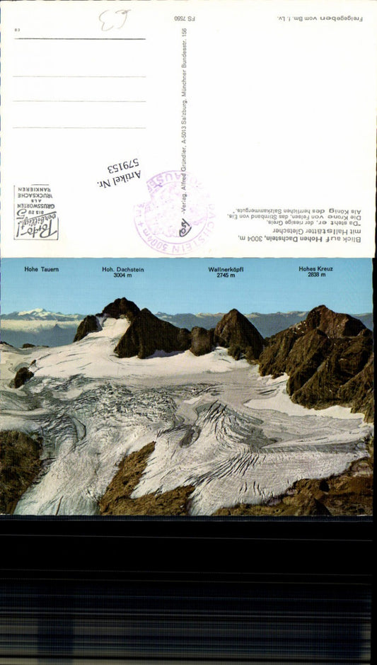 579153,Hallstatt Blick a. Hohen Dachstein m. Hallstätter Gletscher