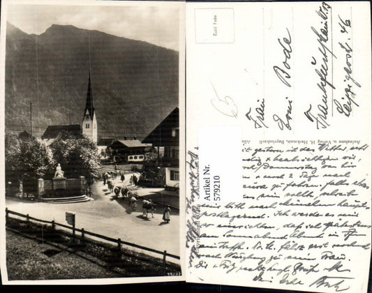 579210, Photo Ak Bayrischzell Almabtrieb Brauchtum