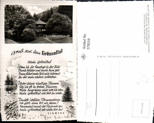 579219, Neuenbürg Grösseltal Gasthaus Spruch Text