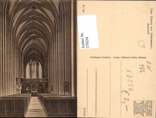 579224,Meissen Meißen Dom Mittelschiff Kirche Innenansicht