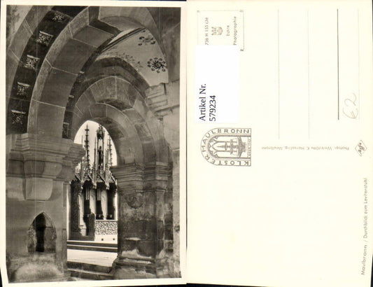 579234, Maulbronn Monastery Maulbronn View towards the Levite's Chair