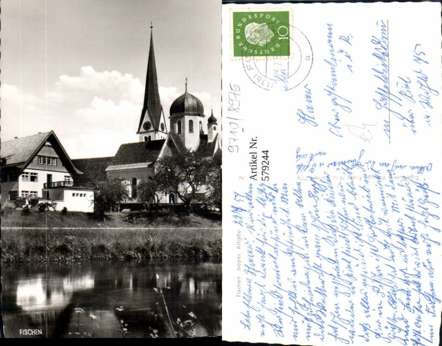 579244,Fischen Allgäu Ansicht m. Kirche