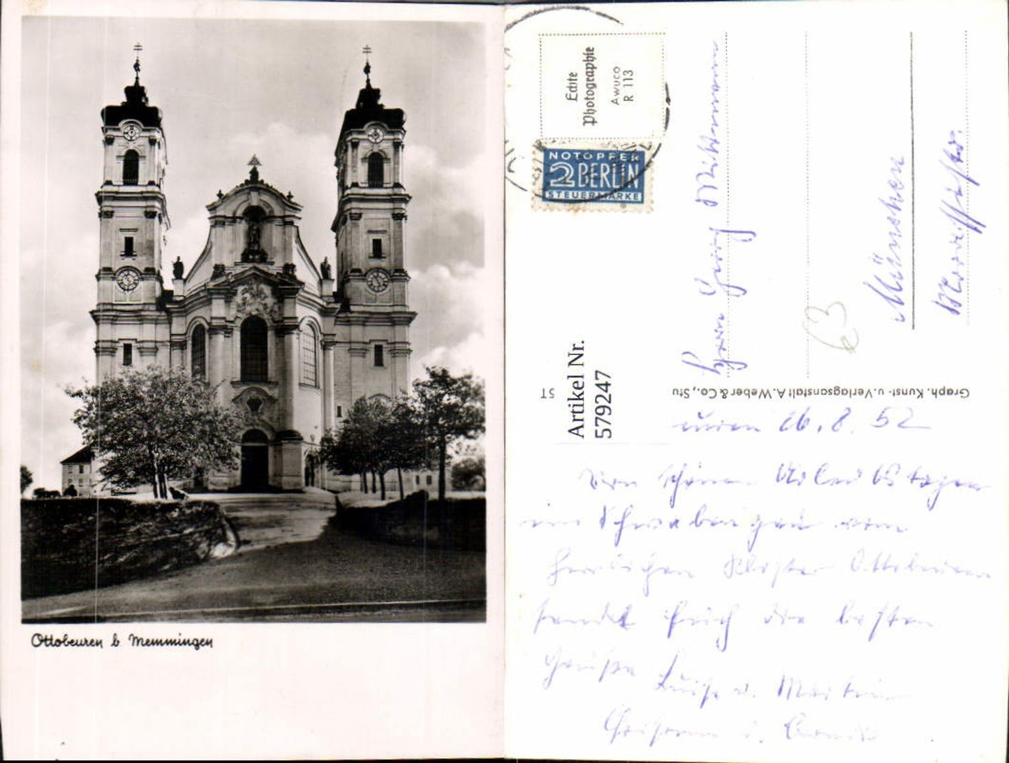 579247,Foto Ak Ottobeuren Basilika