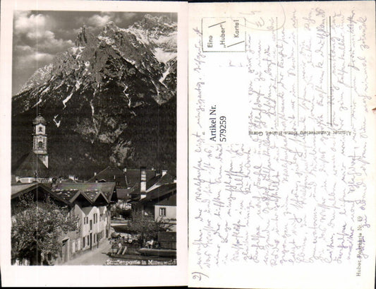 579259,Foto Ak Mittenwald Straßenpartie