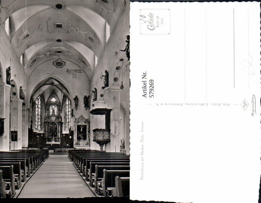 579269, Photo Ak Rottenburg a. Neckar Cathedral Interior