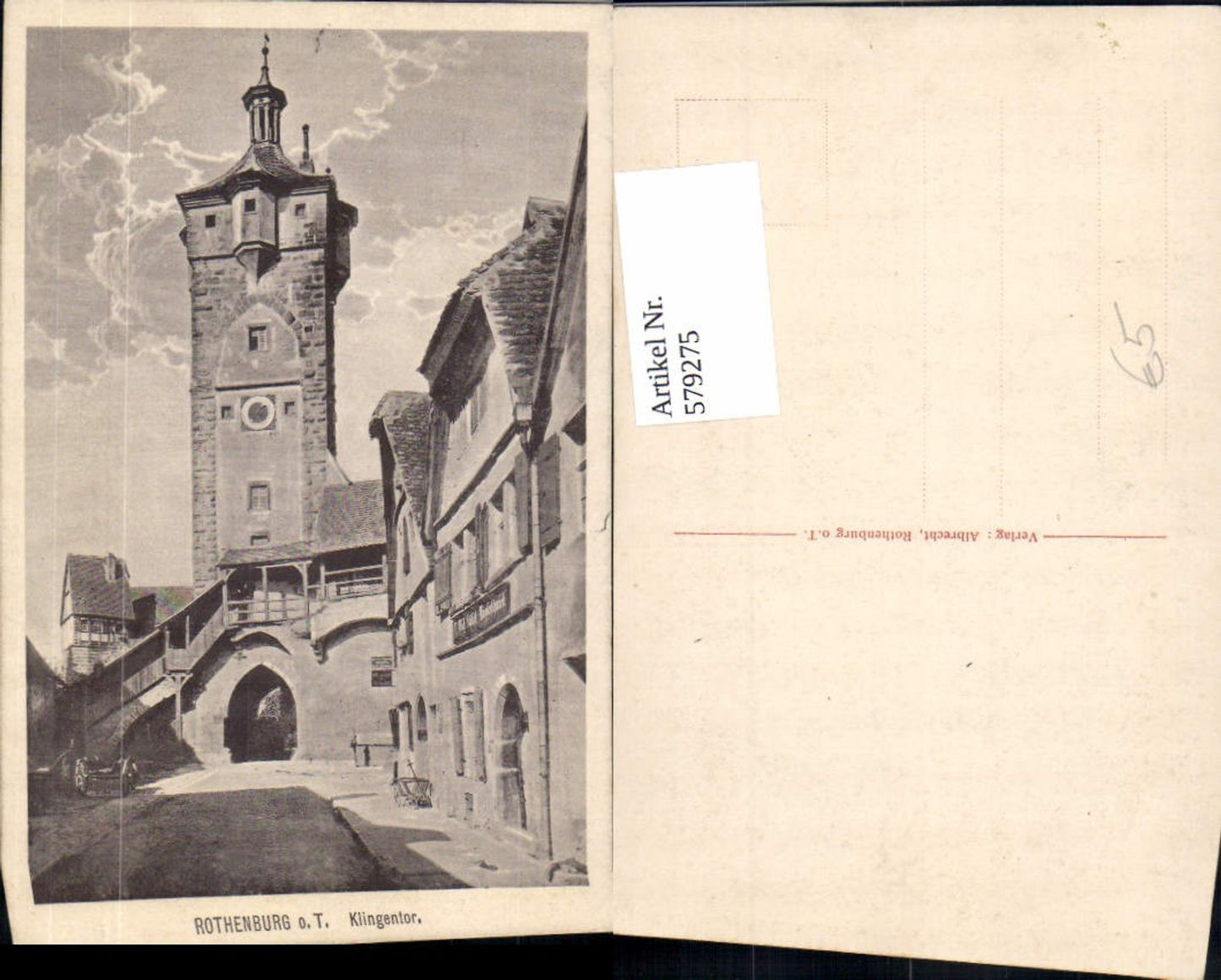 579275,Rothenburg ob der Tauber Klingentor
