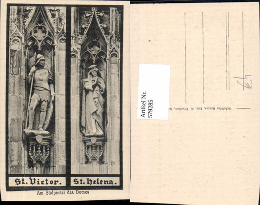 579285,Xanten Xantener Dom St Victor u. St Helena Am Südportal Statuen