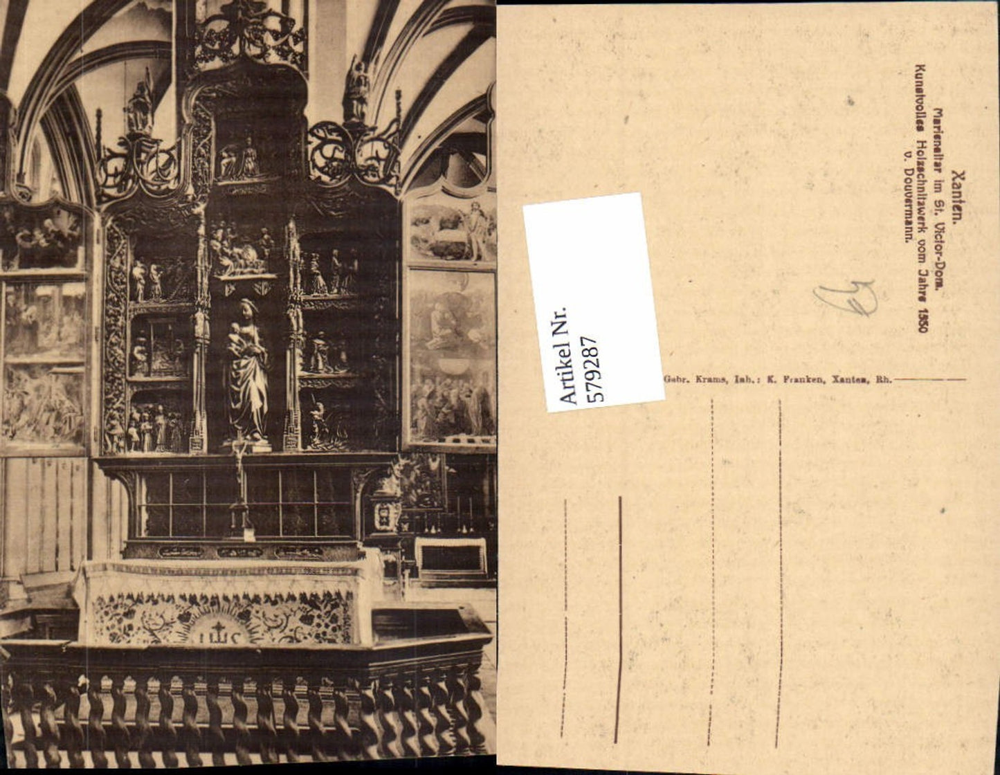 579287,Xanten Dom Marienaltar im St Victor-Dom