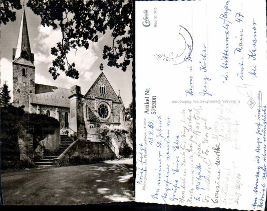 579308,Foto Ak Rödinghausen a. Wiehengebirge Kirche