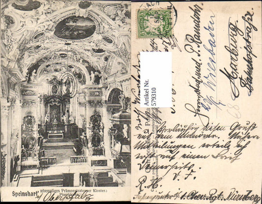 579310, Speinshart Abbey Monastery Parish Church Interior View