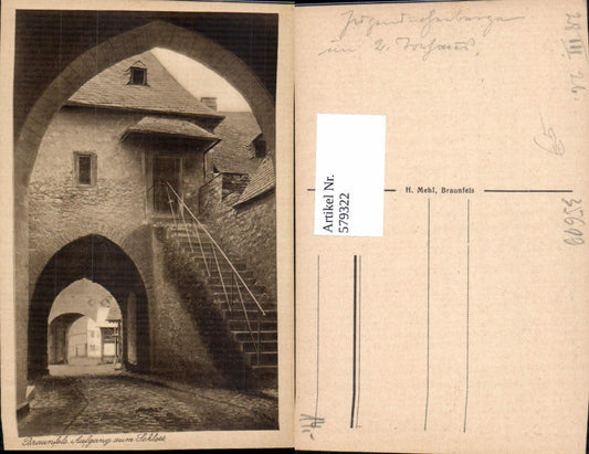 579322,Braunfels Schloss Aufgang zum Schloss