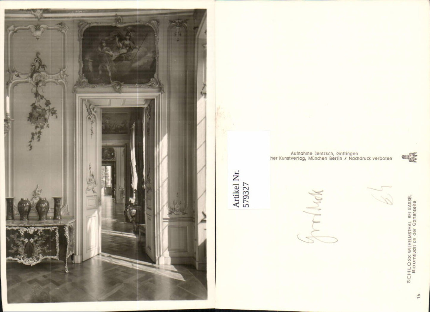 579327,Kassel Schloss Wilhelmsthal Raumflucht a. d. Gartenseite