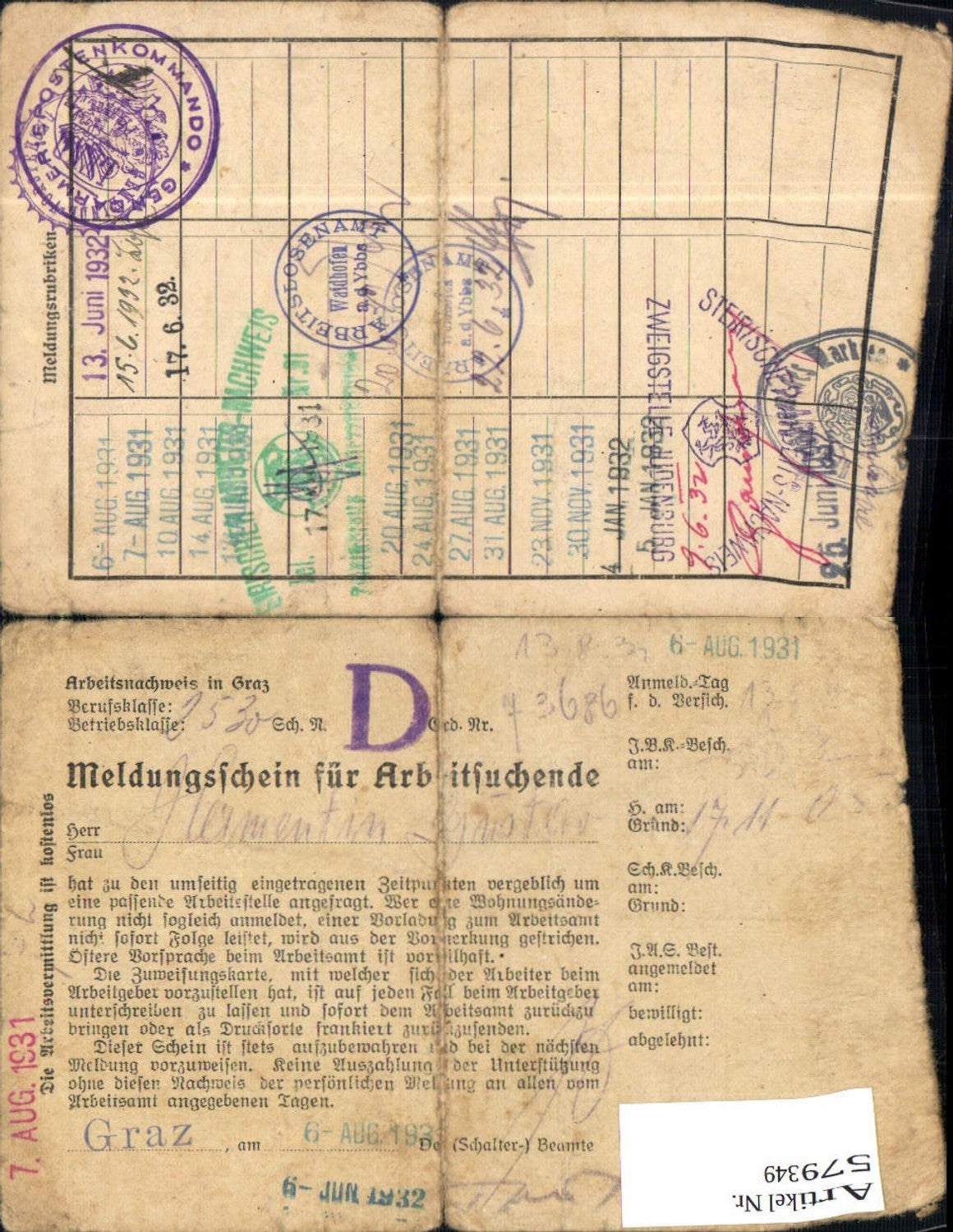 Alte Ansichtskarte – Old Postcard