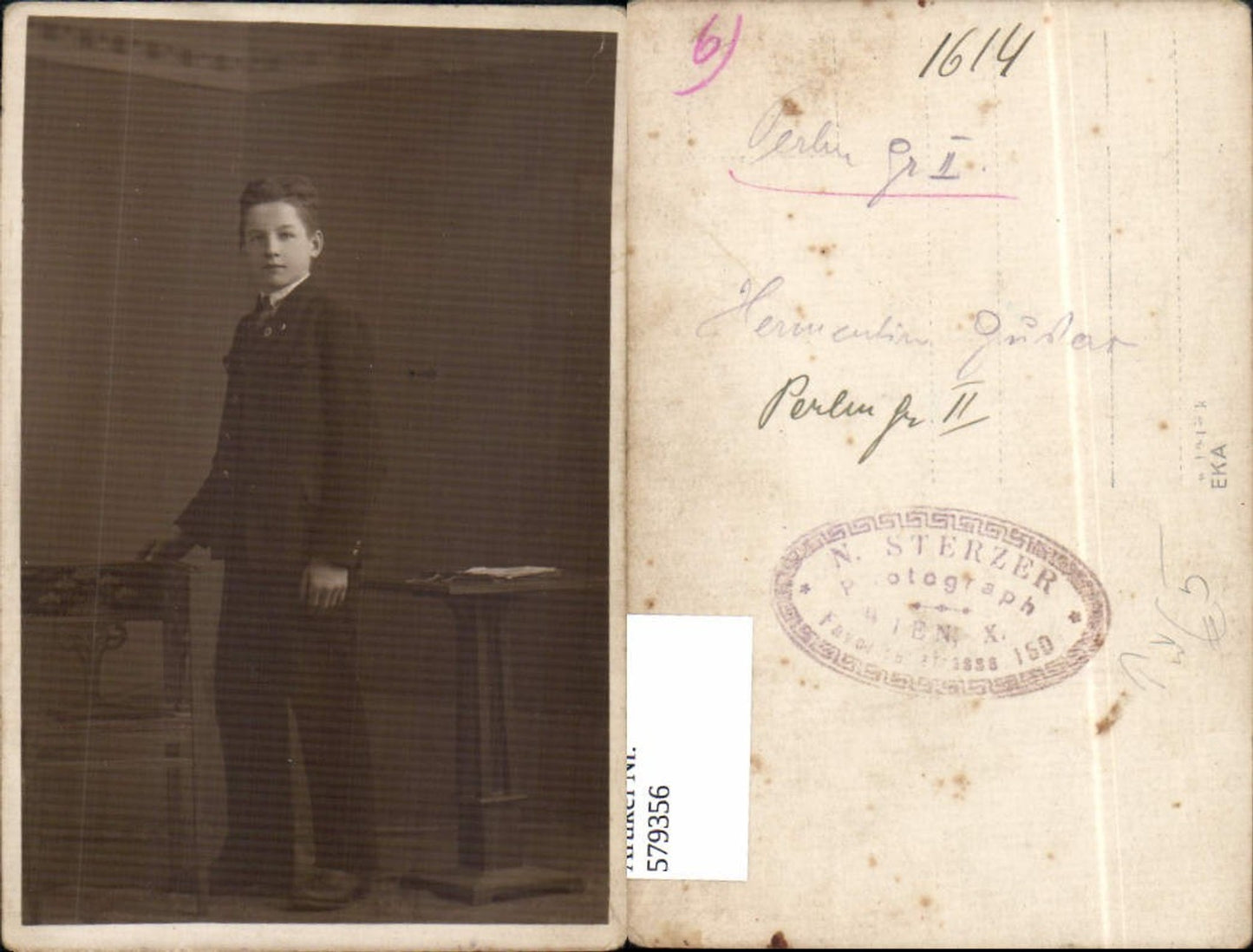 579356,Foto-AK Junge Hermentin Günter Lasberg Waidhofen Atelier Sterzer Wien Favoriten