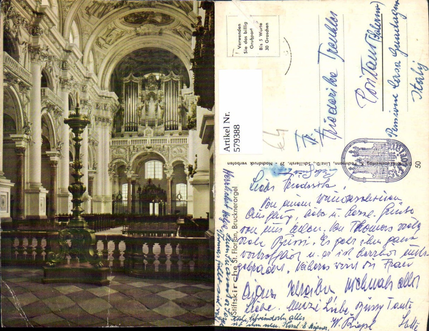 579388,Stiftskirche St Florian Brucknerorgel Orgel