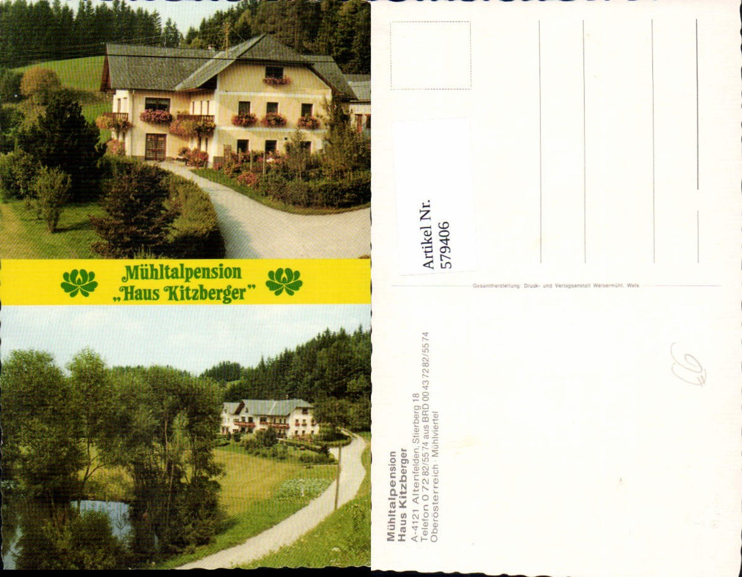 579406,Multi-image Ak Mühltalpension Haus Kitzberger Altenfelden