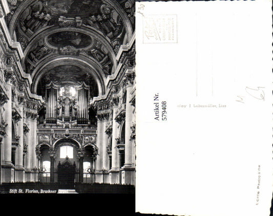 579408,Foto Ak Stift St Florian Bruckner Orgel