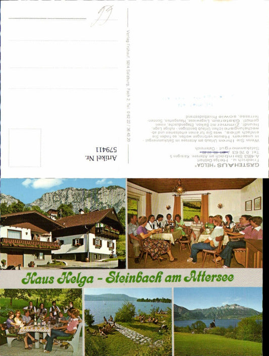 579411,Mehrbild Ak Steinbach a. Attersee Gästehaus Helga