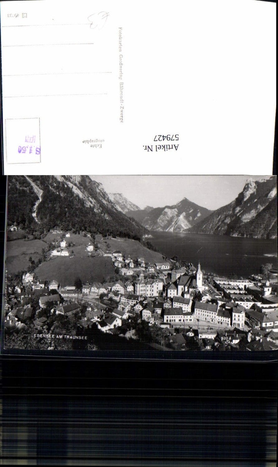 579427,Foto Ak Ebensee a. Traunsee Ansicht