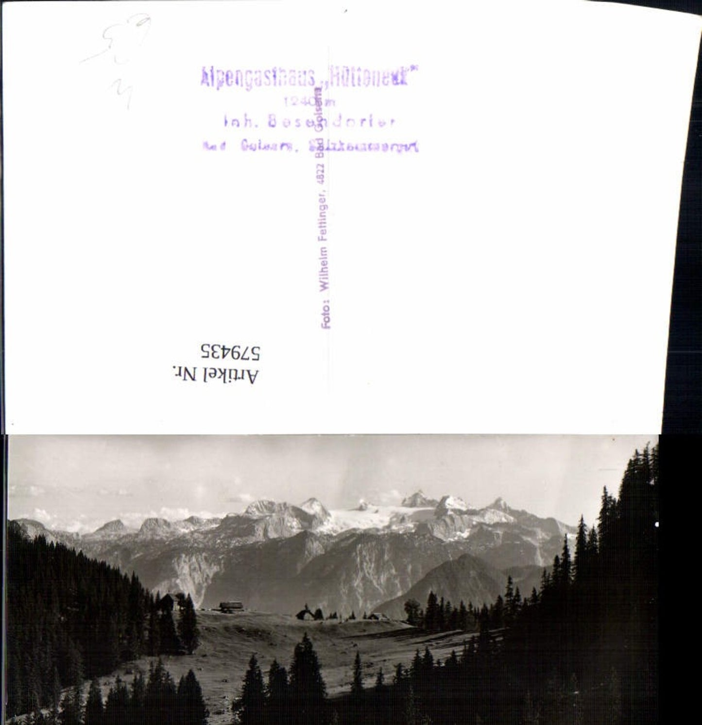 579435,Foto Ak Bad Goisern am Hallstättersee Hütteneckalm g. d. Dachstein