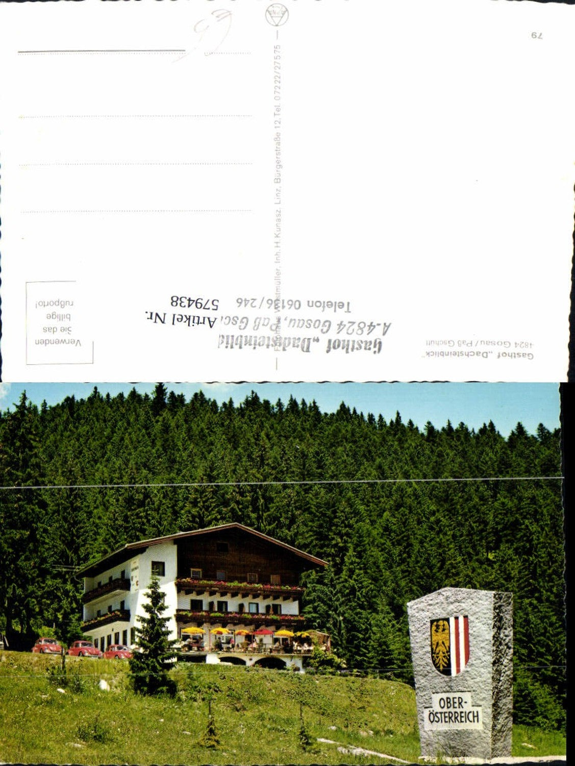 579438,Gasthof Dachsteinblick Gosau Paß Gschütt